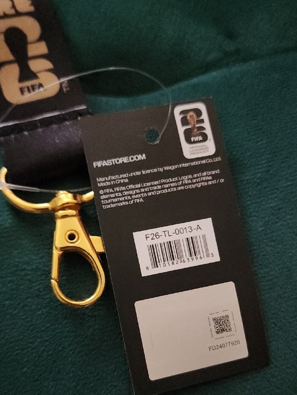 2026 Worldcup Black & Gold 'WE ARE 2' Branded Lanyard - Picture 2 of 3